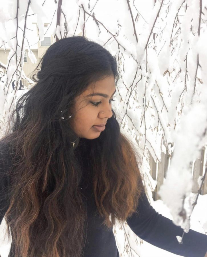 Sophomore Kruti Nataraj has a photoshoot in the storm with her sister