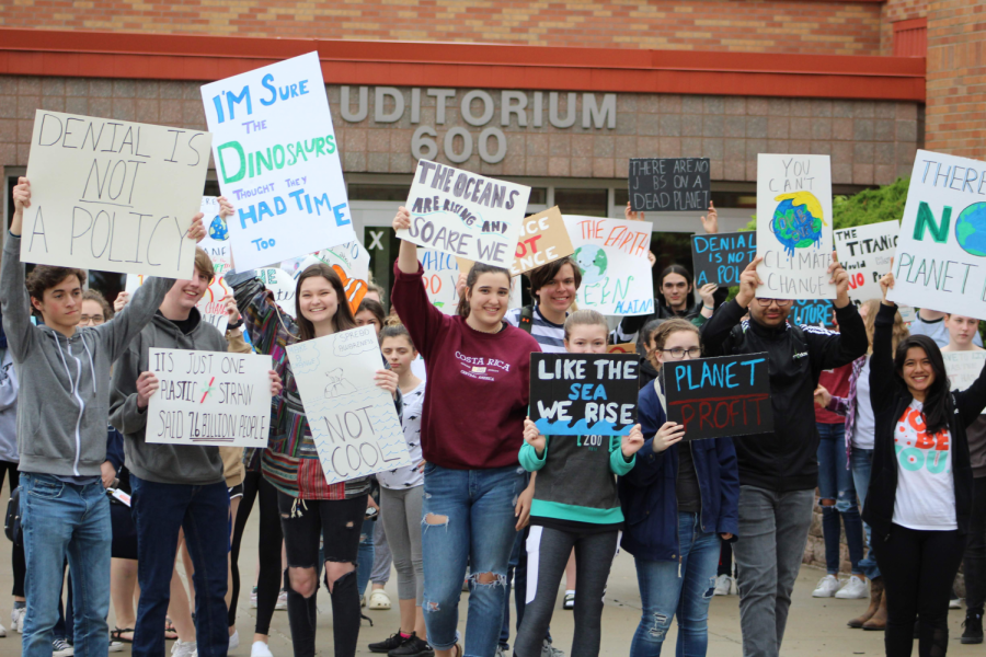 Olathe North students protest climate change